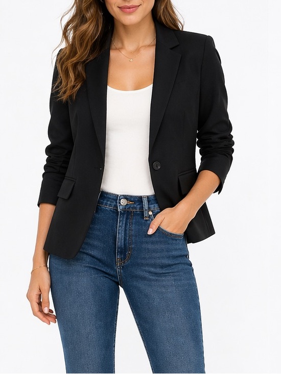 LOFT Jackets & Blazers - LOFT Petites Black Blazer Womens 0P One Button Career Jacket NWT